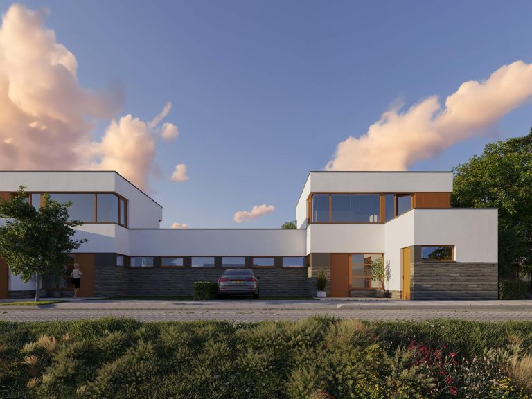Vooraanzicht woningen HOF - Westersingel - Berkel en Rodenrijs